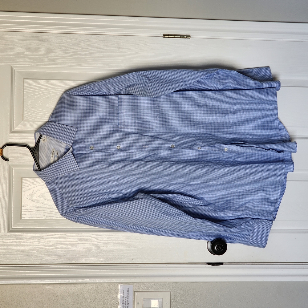 Van Heusen Blue Dress Shirt Classic Formal Style